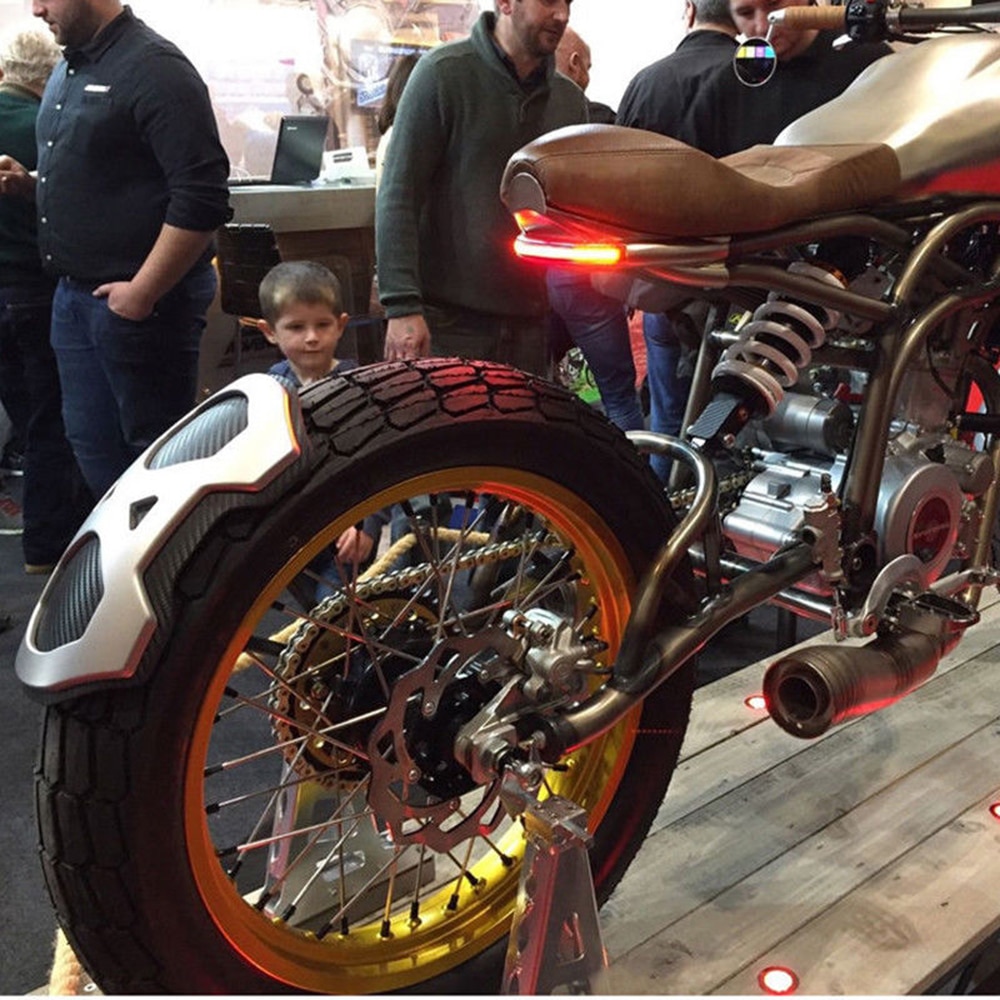 Luz LED de freno para motocicleta, señal de giro trasera para Bobber cafe racer, luz trasera, luz de matrícula, nueva