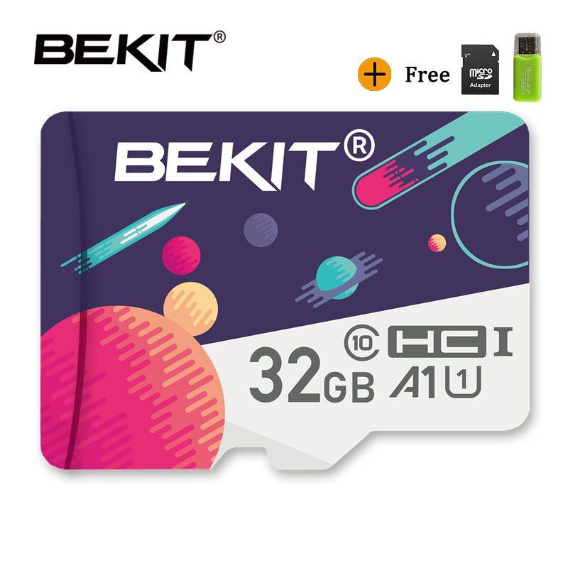 Bekit-tarjeta Micro SD TF para Smartphone y PC de mesa, Memoria flash A1 Class10 de 80 256gb, 128gb, 32gb, 64gb, Mb/s: SA32GB