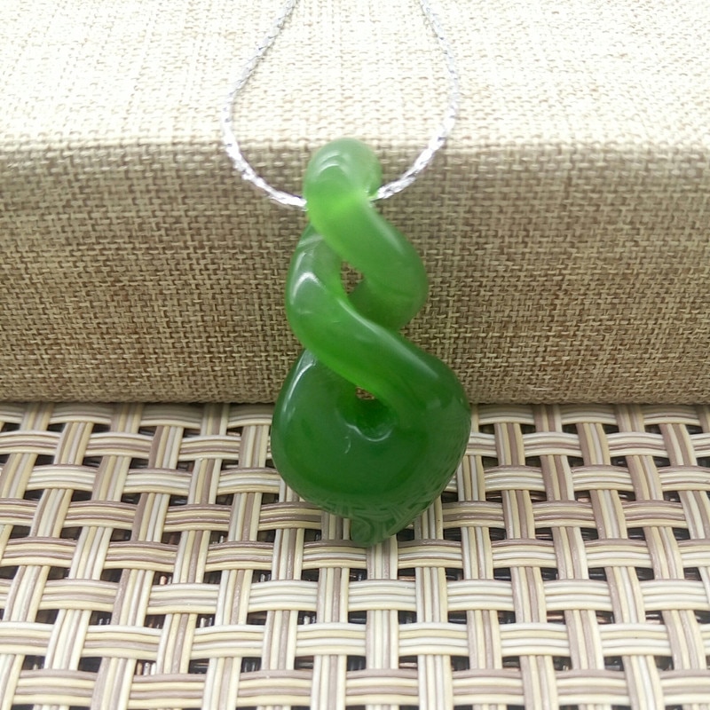 3 arten Grünen Nephrit Zwei Mal Twist Nephrit Maori Stil Symbol Von Schutz Grün Anhänger