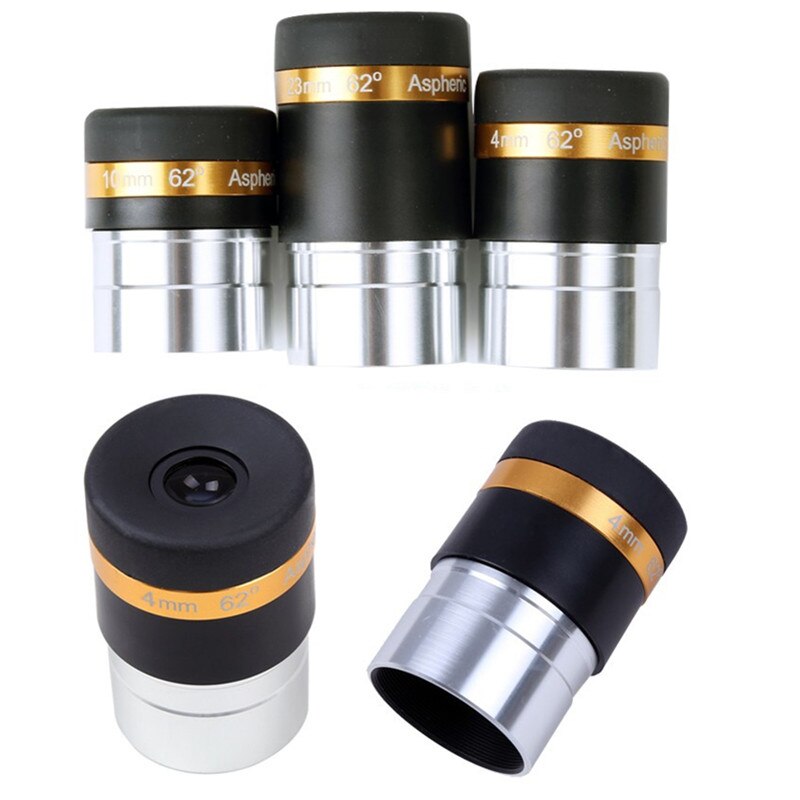 62 graus 1.25 polegadas conexão linha grande angular ocular alto 4mm 10mm 23mm acessórios do telescópio