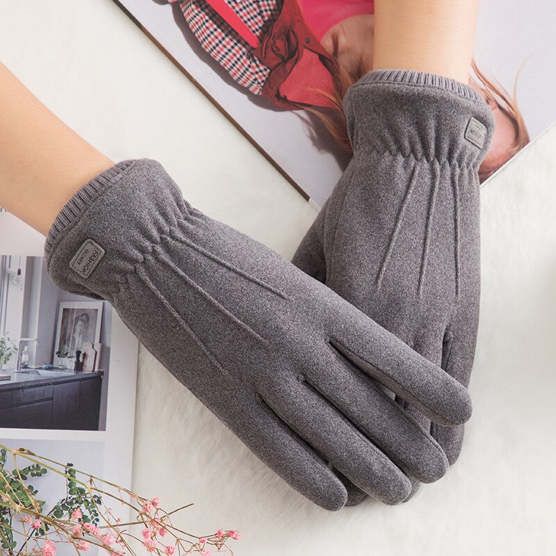 Gants D'hiver Femme Doublure Polaire écran Tactile - Poignets élastiques Antidérapants, Pour Extérieur/intérieur, 3 Couleurs - 10