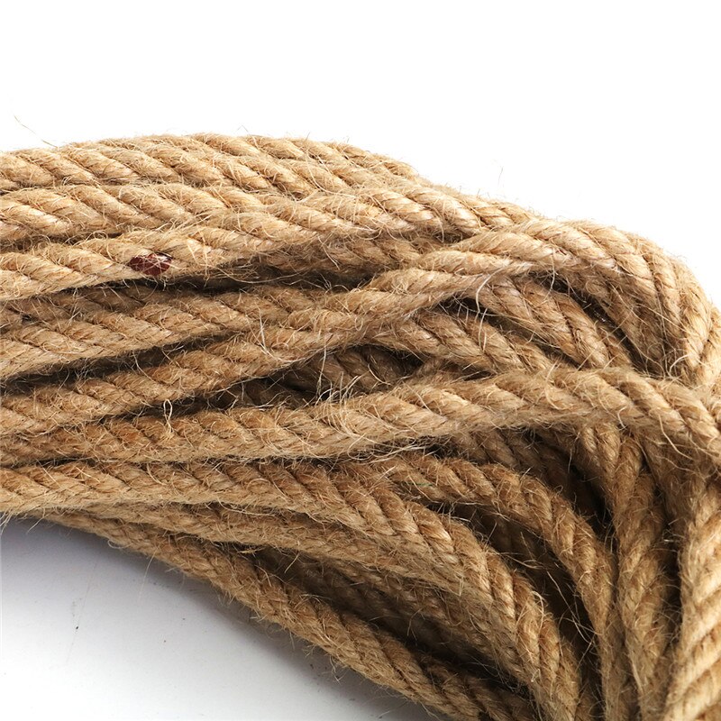 6mm 1m-50m natuurlijk jute touw handgeweven hennep touw touw koord macramé touw doe-het-zelf knutselen handgemaakte decoratie huisdier krabben