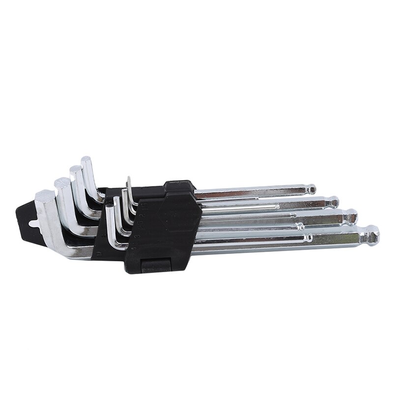 9PCS Hex Key with Holes Set Hexagon Wrench Kit Star Head Carbon Steel Allen Socket Torque Spanner Reinforced Hand Tools