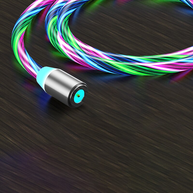 LED che scorre illuminano USB Sync tipo-c cavo dati caricabatterie IPhone cavo di ricarica: 2m colorful cable