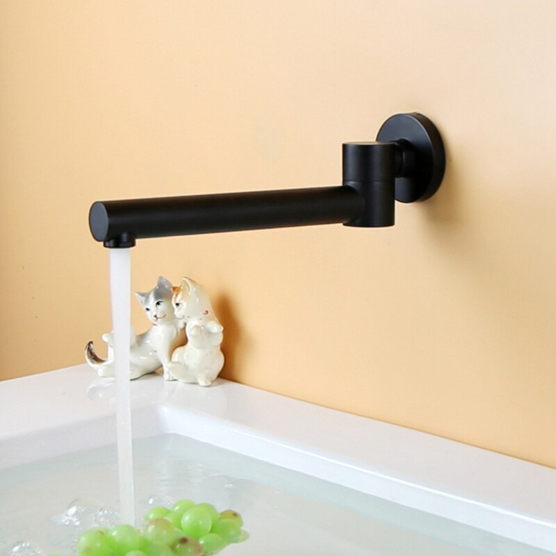 Wall Outlet Wall Mounted Shower Spout Bath Tub Shower Mixer Faucet Spout Filler 180 Degree Folding