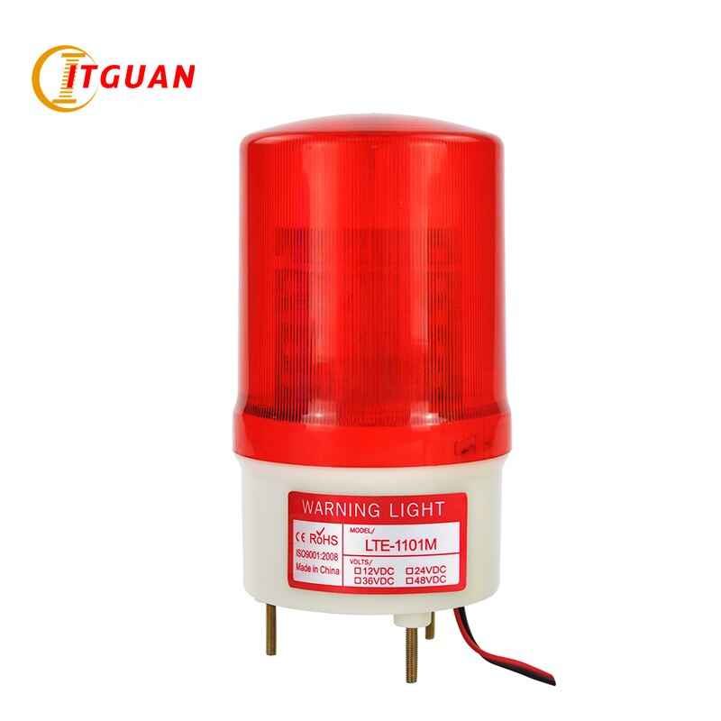 AC110V 220V DC12V 24V Waarschuwingslampje LTE-1101M Rode LED Analoge Roterende Nood Strobe Lamp Alarm Licht Auto Voorzichtigheid verlichting