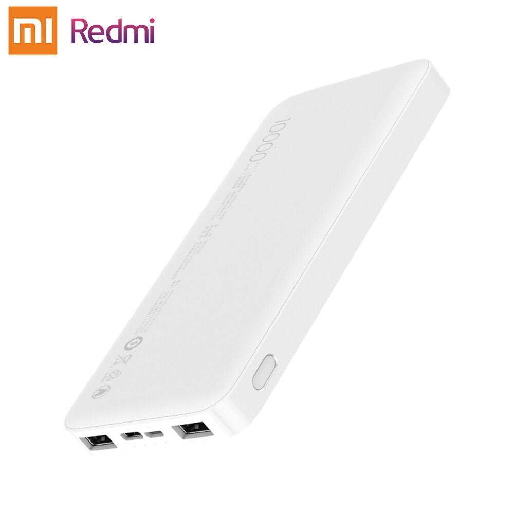 Xiaomi-Banco de energía Redmi, batería externa de 10000mAh, USB tipo C, Cargador rápido Qi 20000, portátil