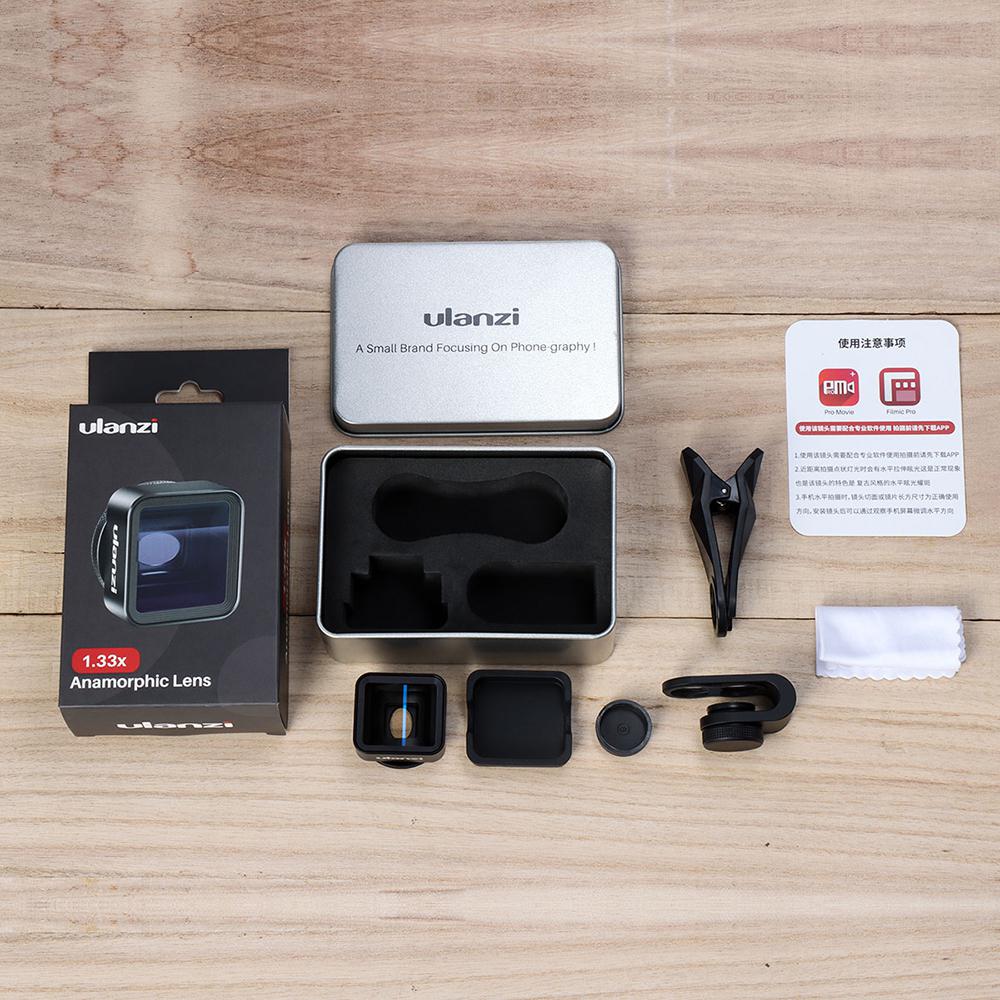 Ulanzi 17mm Universel 1.33X Anamorphique Téléphone Lentille pour iPhone Xs Max X Huawei P20 Pro Mate Tournage Cinéma Lentille de Téléphone