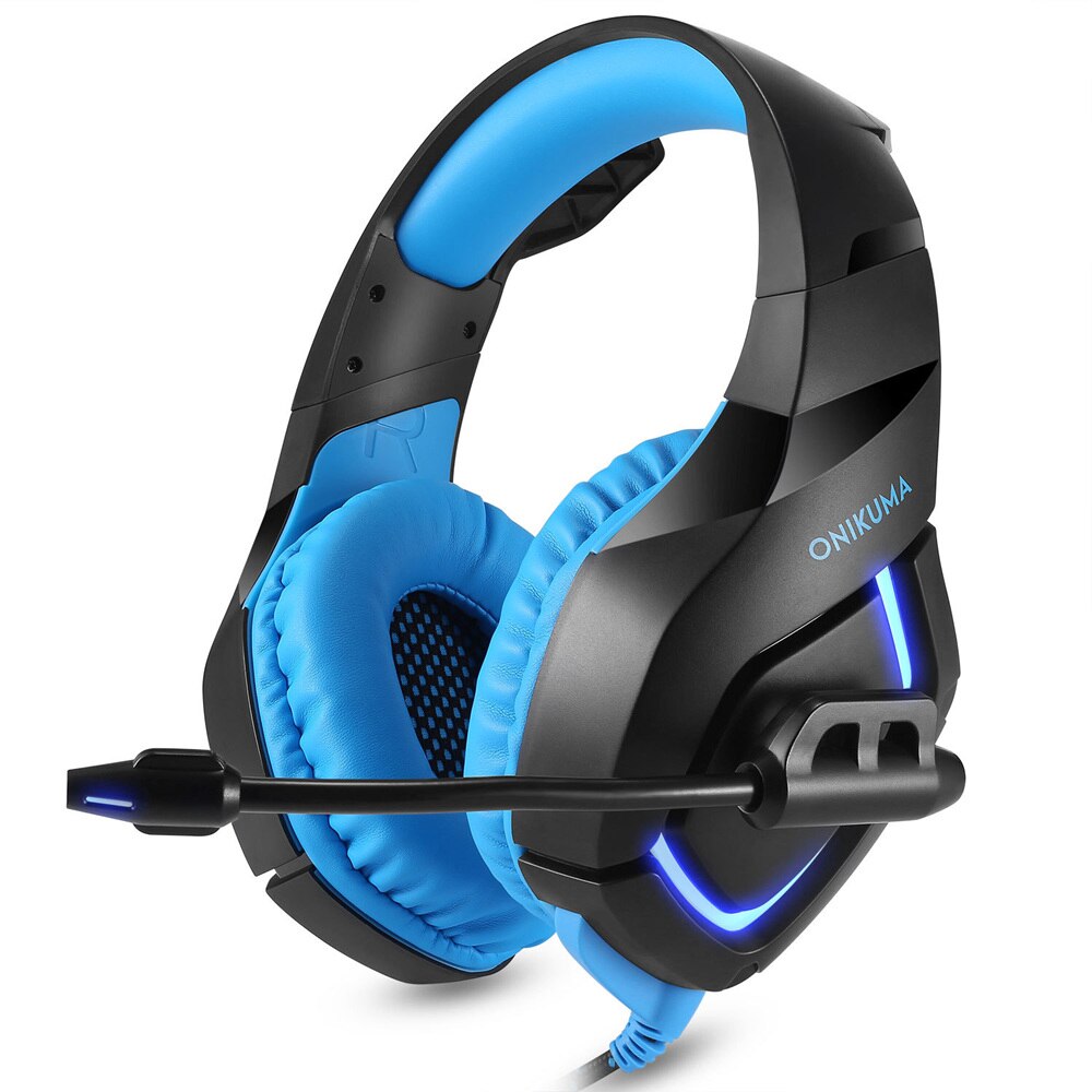 ONIKUMA Gaming Headset Gaming headphone Wired Earphone Casque Gamer Stereo Bass with Microphone Headphones For PS4 Laptop PC: K1B black blue
