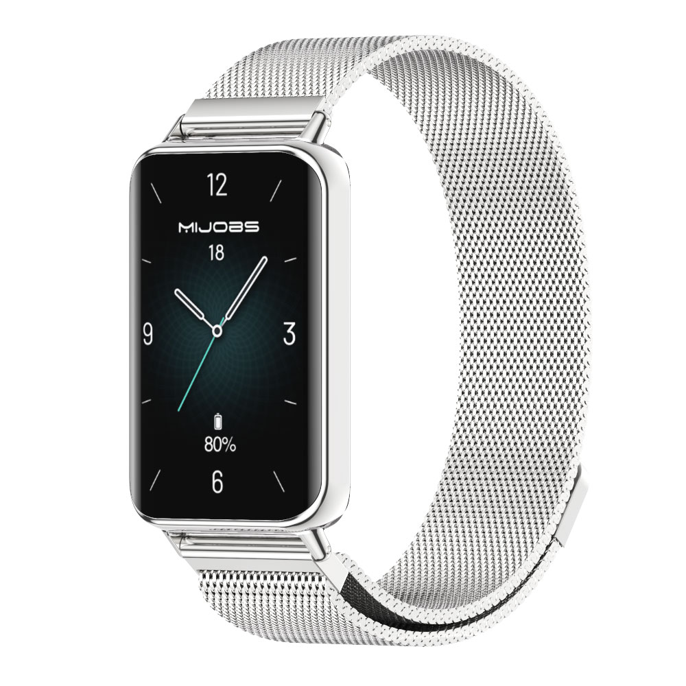 Pour Huawei Honor Band 9 sangles Bracelet en métal milanaise Sport bande remplacement Bracelet pour Honor Band 9 Correa: Kaki
