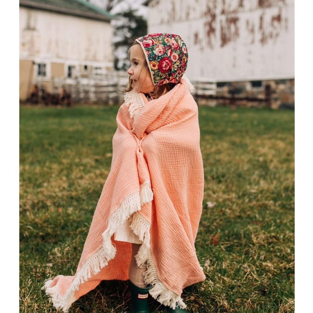 Musliini vastasyntyneen kiinteä tupsu vauvan kapalo viltti vastaanottava huopa kapala vastasyntynyt vauva tyttöjen poika tupsu pehmeä kapalo &xs