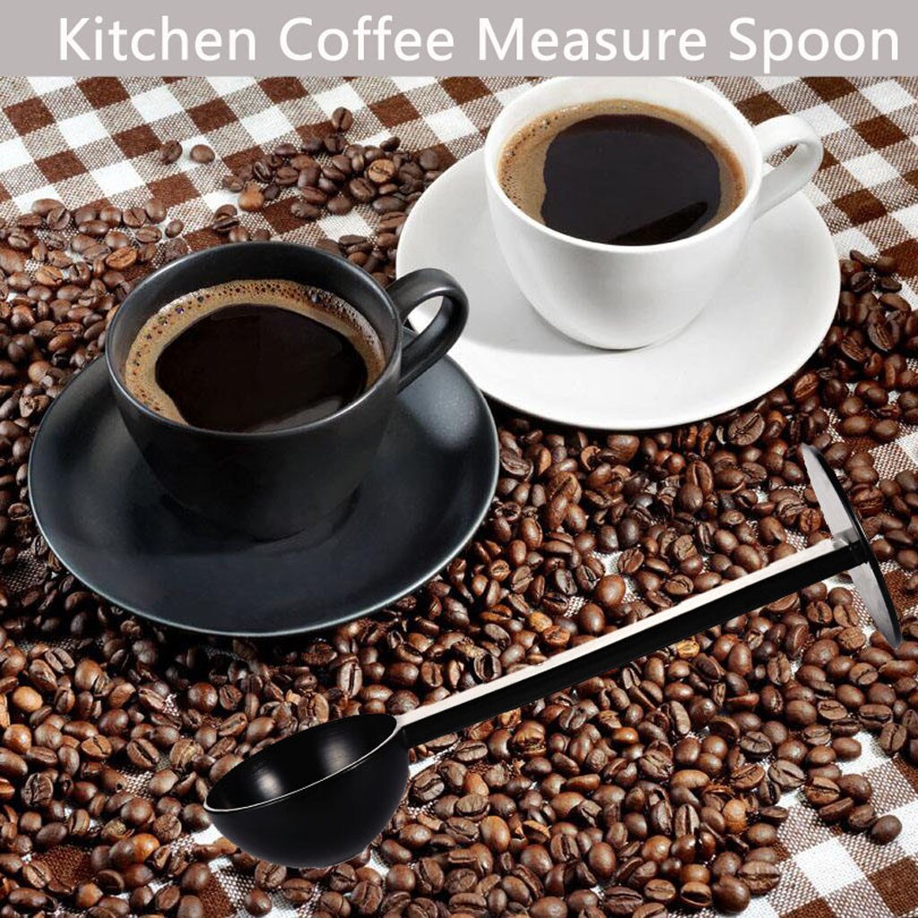 Kitchen Craft Measuring Tamping Scoop Coffee Tamper Black Espresso Stand Coffee Spoon Coffee & Tea Tools