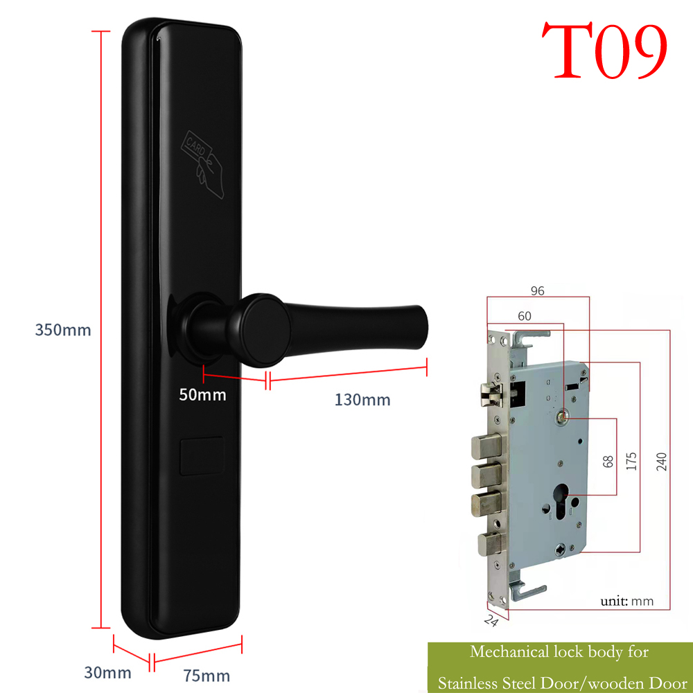 Bluetooth Electronic Smart Door Lock TTLock App Security Intelligent Lock RFID 13.56MHZ card for Hotel/Home Smart Manage Tenants: Default Title