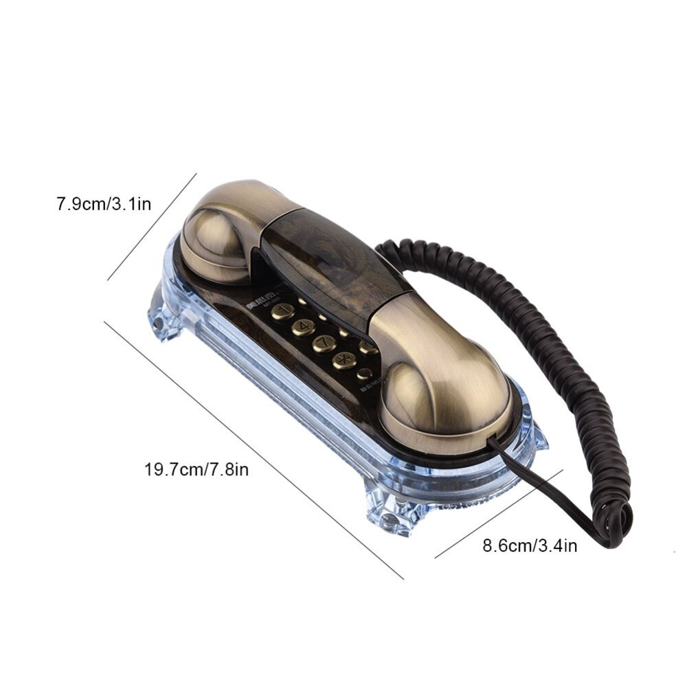 Antique Retro Wall Mounted Telephone Corded Phone Landline Telephone for Home Hotel