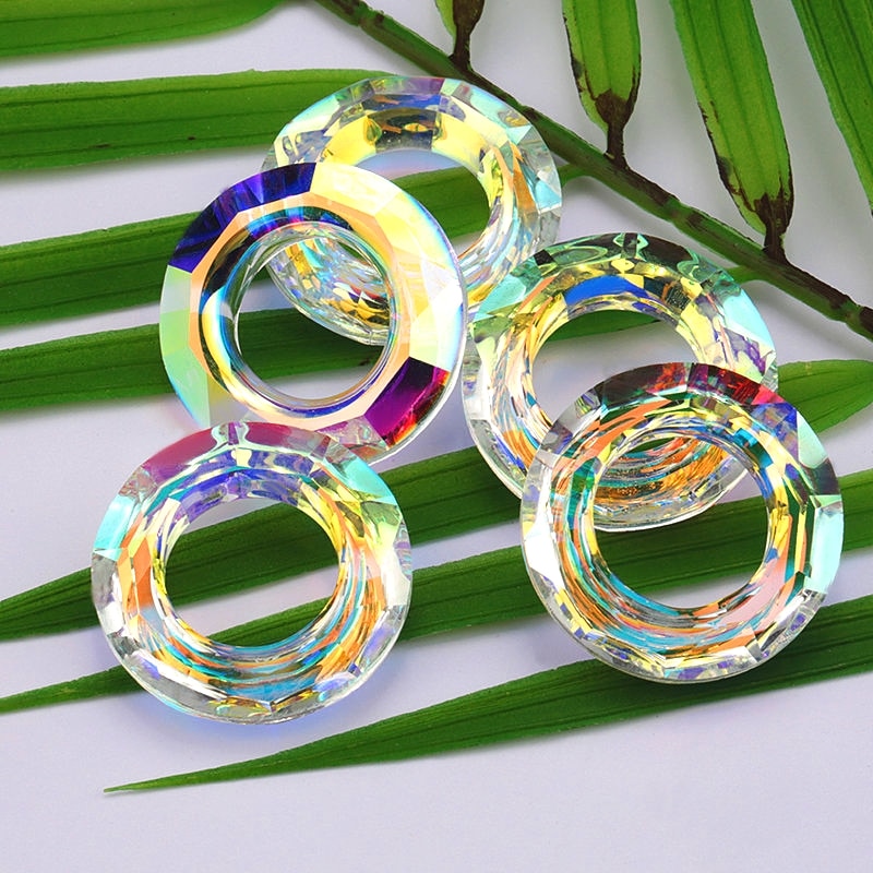 14mm 30mm kristal kralen crystal AB glas kralen losse kralen Cosmic Ring voor Sieraden maken Kettingen Oorbellen Accessoires