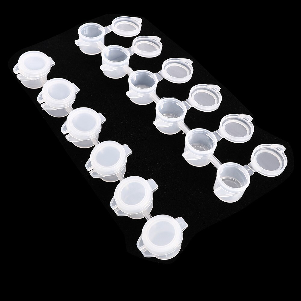 10pcs Empty paint box Mini Palette Paint Draw Pigment Pots Portable Small Items Storage Plastic Empty Box Sealing Container