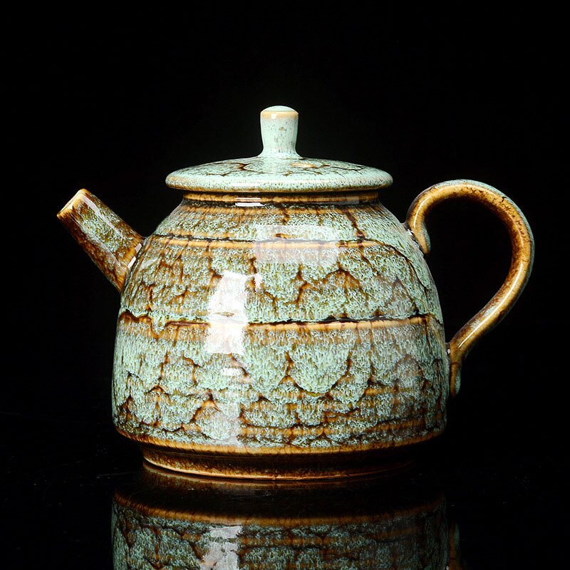 Tetera de cerámica de 300ML, exquisita tetera de cerámica de Kung Fu, tetera de té, tetera de porcelana, tetera tradicional china: 03