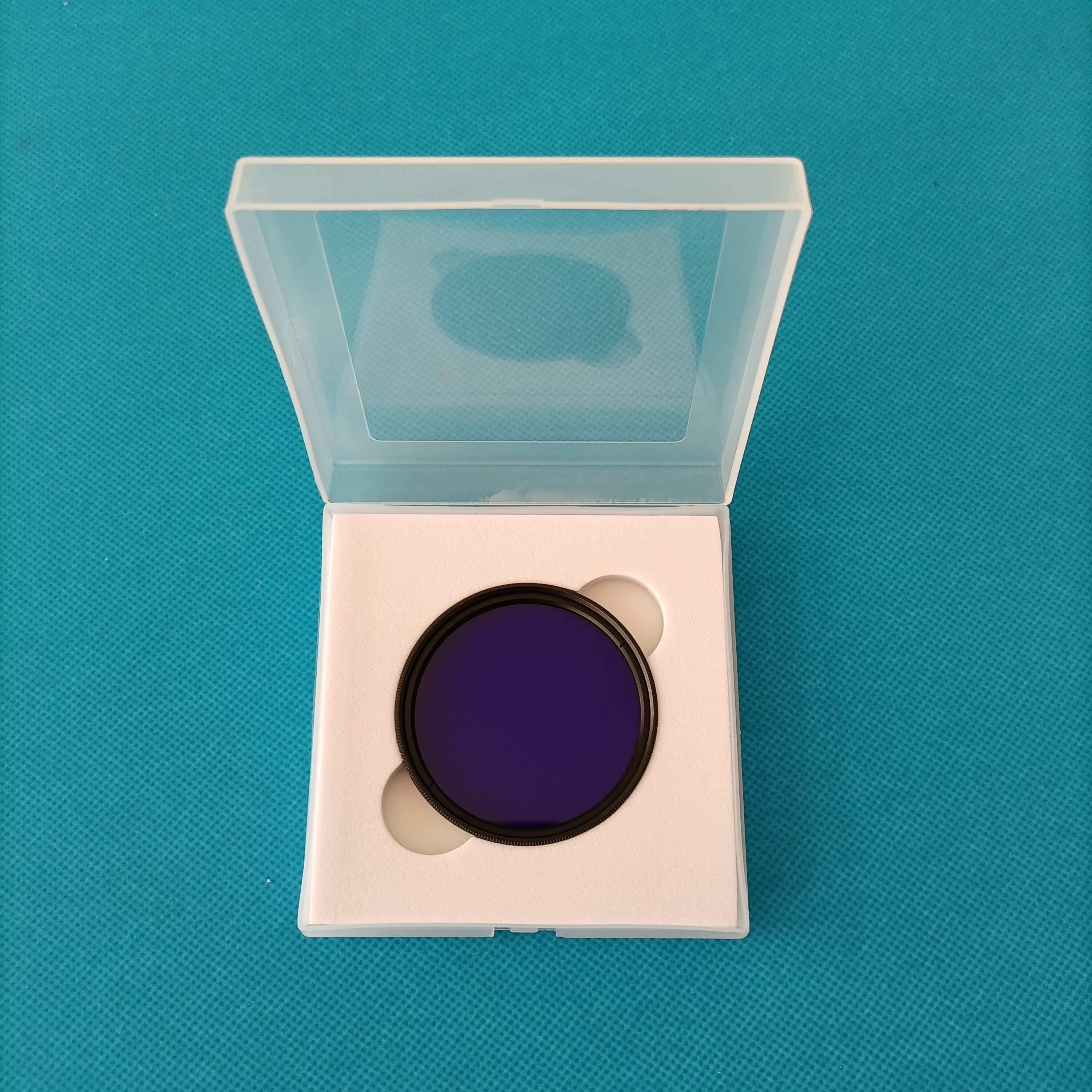 M58 UV IR Pass Camera Filter with ring ZB2 BG3 380nm Dual Bandpass Violet Blue GLass