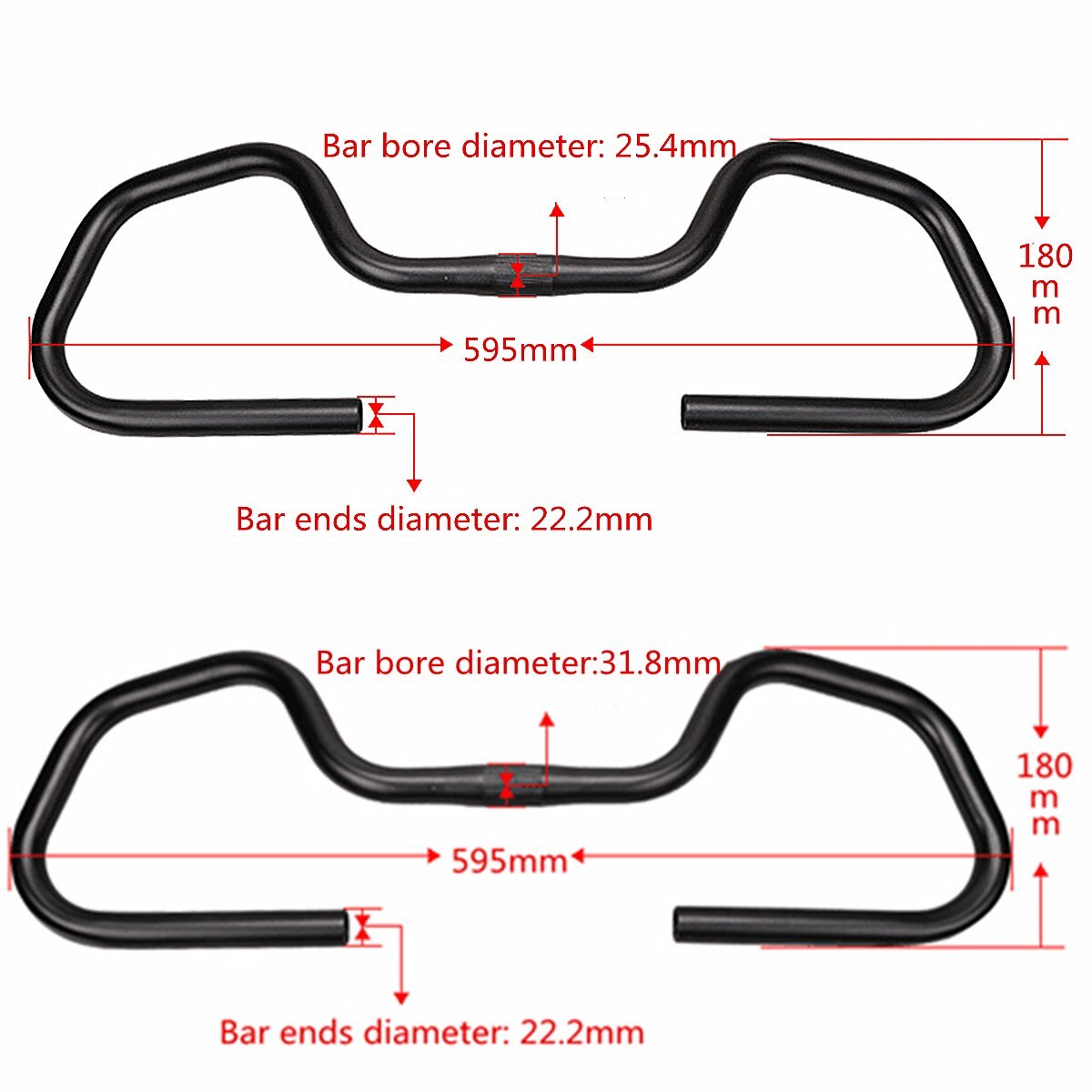 Mountainbike stuur 25.4mm 31.8mm aluminium racefiets stuur rest lange afstand fiets stuur
