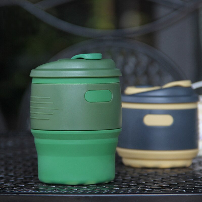 Vouwen Water Container Siliconen Reizen Koffiekopje Met Deksel Anti-Dust Multifunctionele Thee Cups Keuken Benodigdheden Vaso Plegable