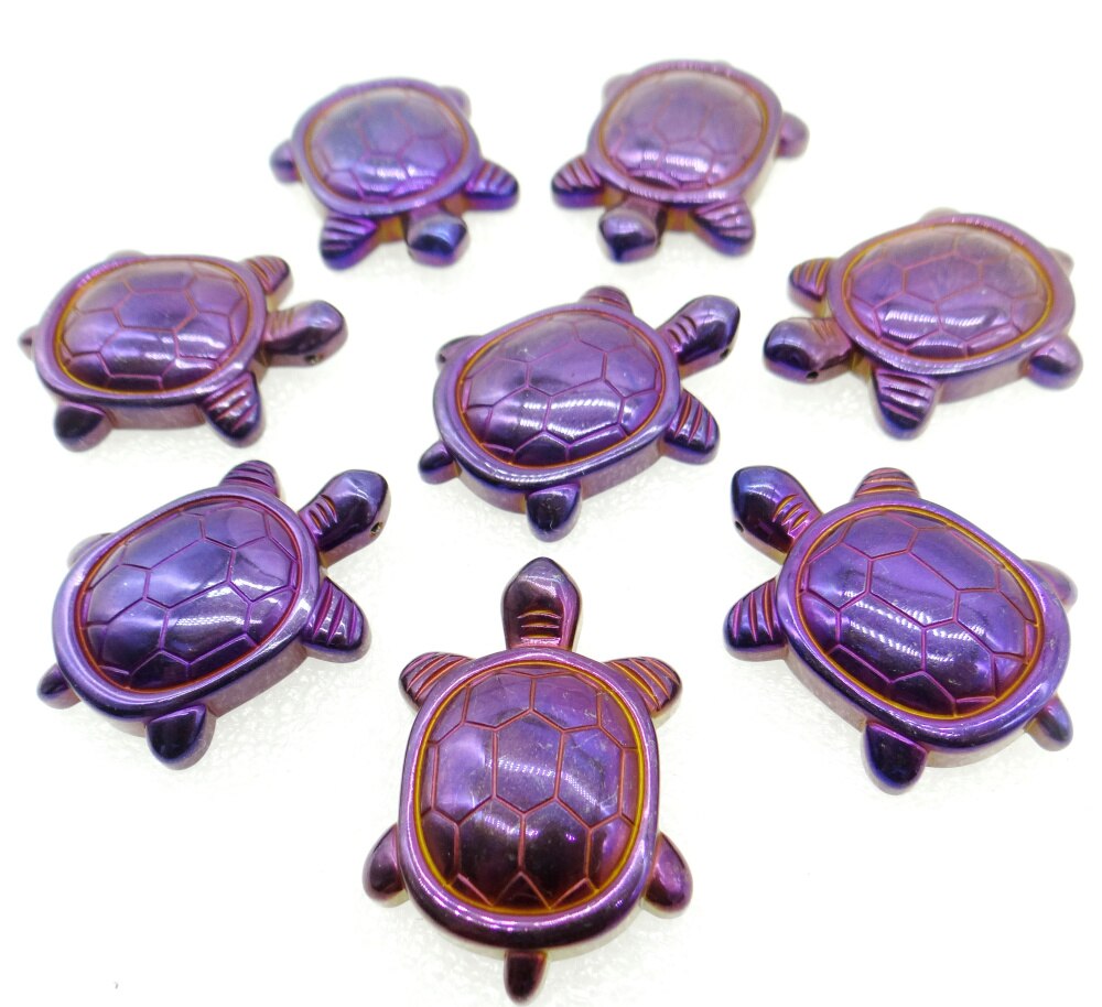 Natürliche Stein Titan Hämatit schildkröte anhänger perlen Edelstein für diy schmuck machen halskette Für Frauen Männer 1 stücke: NO.9