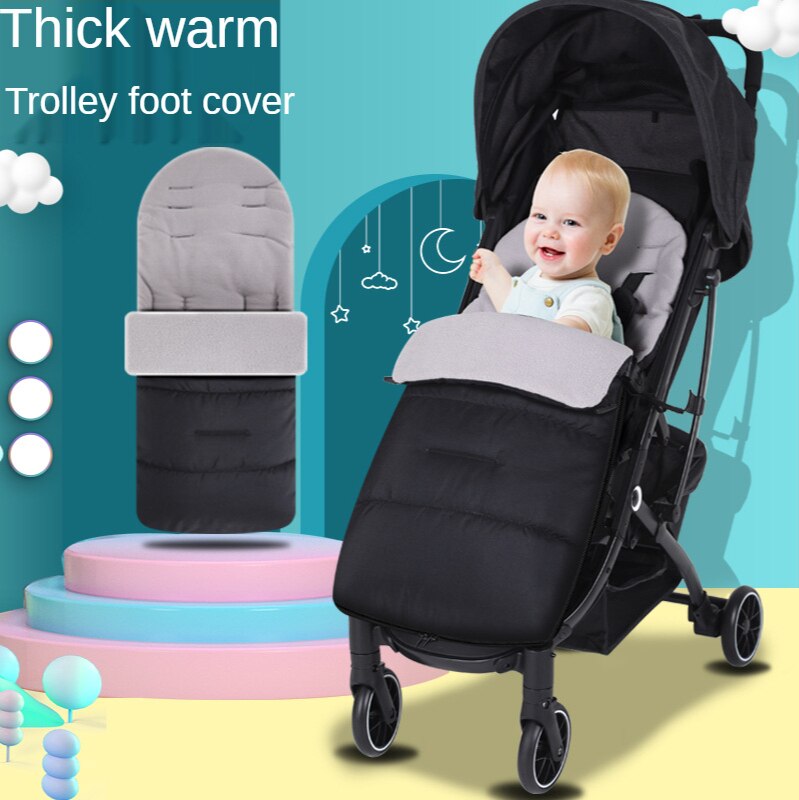 Baby Stroller Warm Foot Cover Children's Quilt Universal Stroller Pad Plus Cotton Thickening Autumn Winter Stroller Accessory