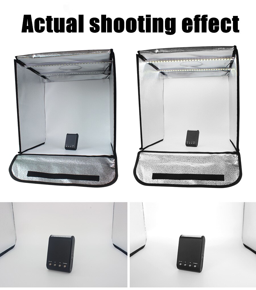 40cm*40cm Folding Photo Studio Softbox Lightbox LED Tabletop Photography Shooting Foldable Tent Photobox With Light