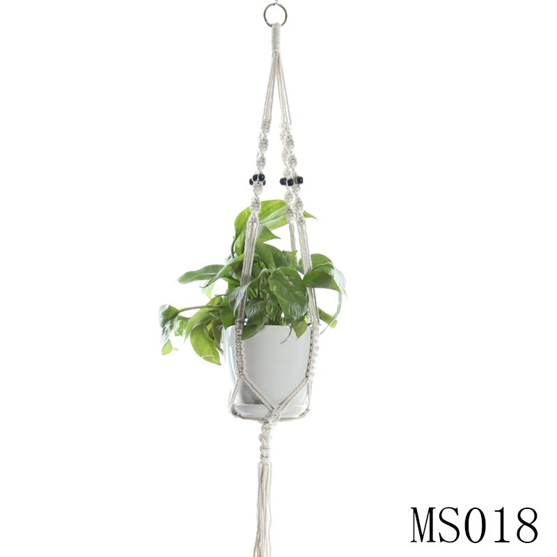 Macrame Plant Hanger Hanging Planter Wall Art Boho Home Decor 41 Inches Decorative Flower Pot Holder Boho Bohemian Home: MS018