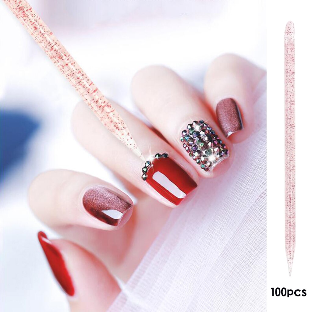 Cuticle Pusher - Manicure Stick, Precision Cuticle Remover, Eyelash Extension Tool: Rose Red