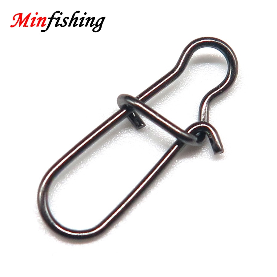 Fast Clip Stainless Steel Hook Lock Snap Swivel Solid Rings Safety Snaps Fishing Hook Connector