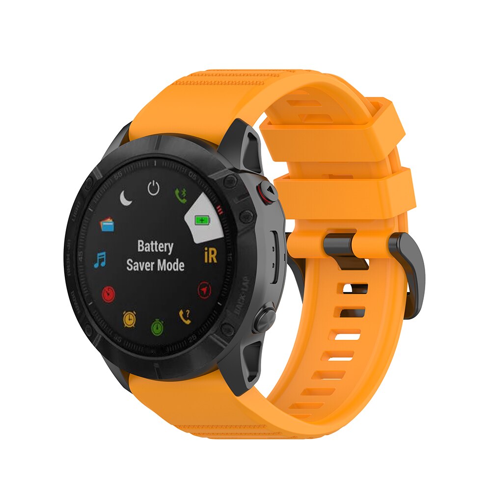 QuickFit 26mm Watch Bands Straps for Garmin Fenix 3 HR 5X Plus 6X Pro Quatix 3 Tactix Bravo Charlie Delta Descent Mk1 Original: Amber yellow