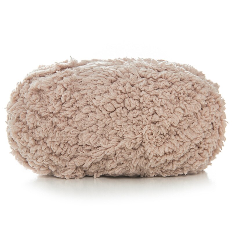 Fil doux et lisse pour tricot à la main, 50 grammes par boule, laine polaire de corail colorée, fil au Crochet, fournitures d'écharpe, de chapeau, de pull pour bébé: light camel