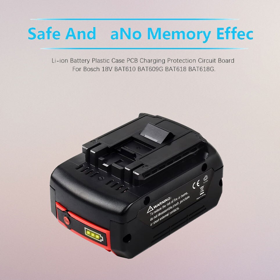 Bosch 18V Batterie Lithium ion Compatible avec BAT609 BAT622 BAT620 BAT609G BAT618 BAT618G BAT619 BAT619G BAT610G