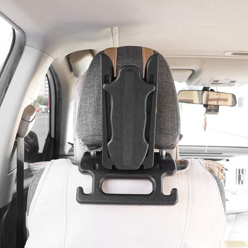 Car Seat Foldable Coat Rack Hanger Seat Chair Back Car Suit Hanger for Coat Jacket (Black)