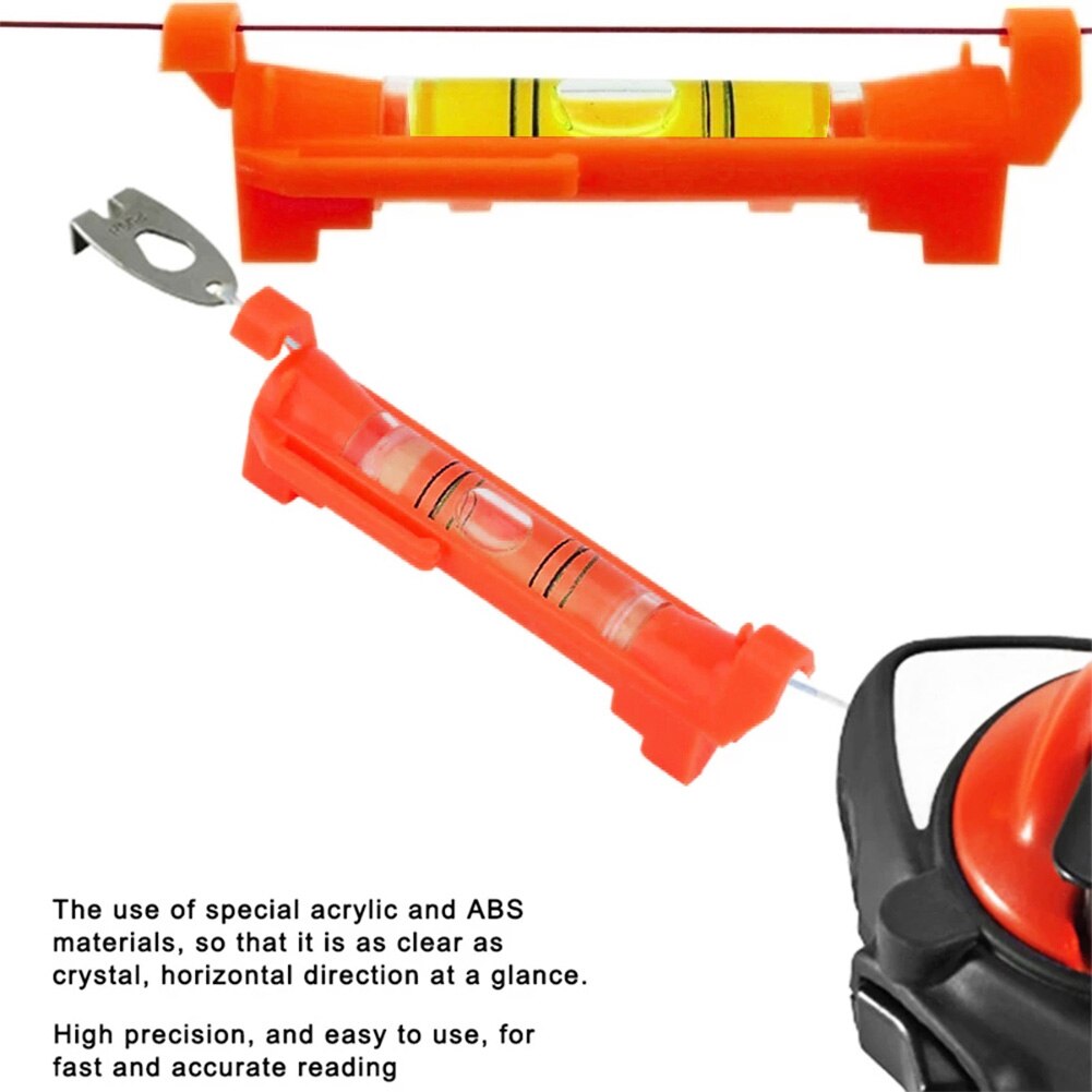 2pcs Hanging Level Pen Horizontal Bubble Measuring Level Gadget Portable Acrylic Bubble Spirit Level With Plastic Shell