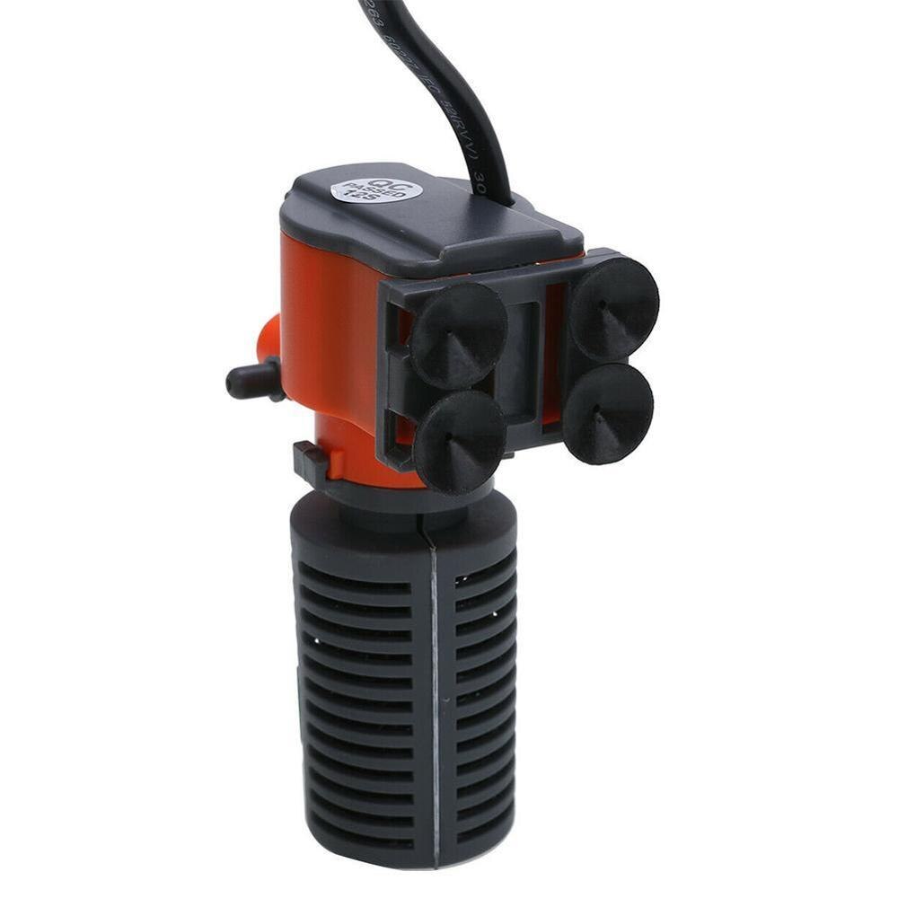 3 en 1 fonction Mini pompe pour filtre d'aquarium, 3W filtre filtrage pompe à débit faible bruit d'air pour l'augmentation de la pompe à éponge, eau H6E5