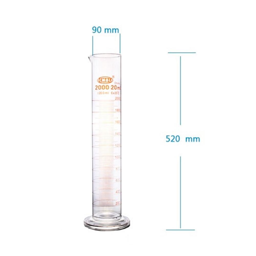 2000ml,Glass Measuring Cylinder With Graduati,Spout Mouth,2 Litre,Heavy Wall