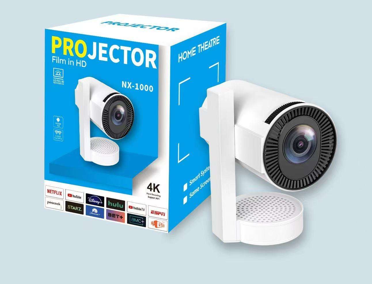 WUDUNG Z11 HD 720P Portable Projector Auto Keystone Dual-Band WiFi Compact For Movies Gaming Built-in Speaker