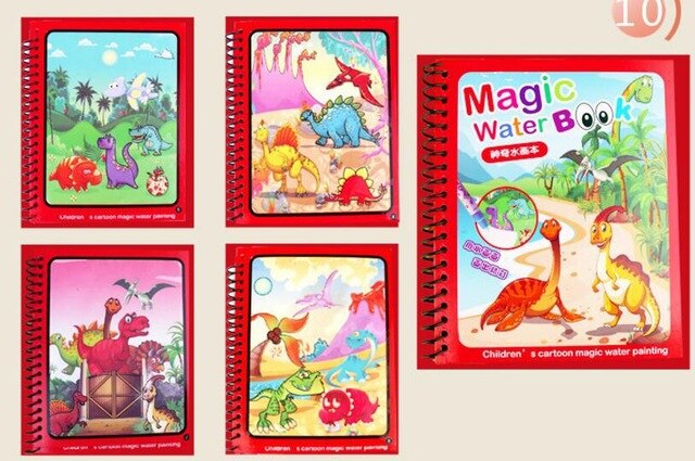 Tavolo Da Disegno magico Giocattolo di Acqua set Da Colorare Libro Ragazza giocattoli Tavolo Da Disegno Riutilizzabile Acqua Magica Montessori Libro Prodotti di Regalo per il Capretto: 8