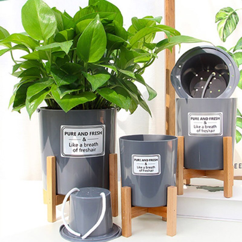 Plant Stand Indoor Wood Flower Pot Holder Wooden Display Potted Rack Modern Home Living Room Hotels Offices Gardening Decor Tool