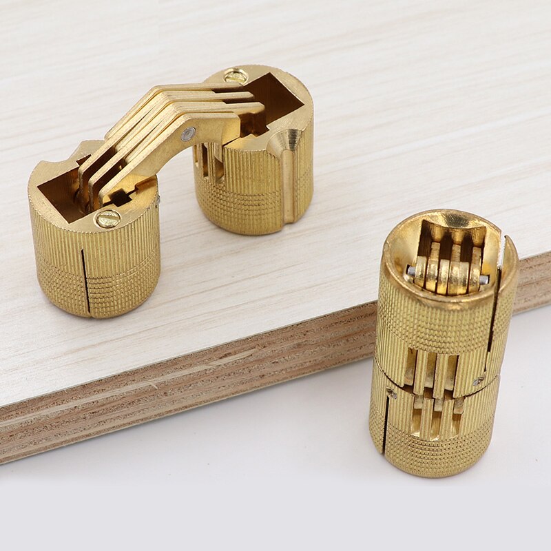 Skjul mini hardware kobberplade hængselrationering skjult hængsel søjle spand krydsord messing hængsel