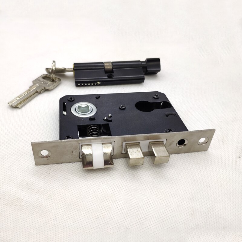 Door locks aluminum alloy Continental bedroom minimalist Interior door handle cylinder lock silent security door lock household