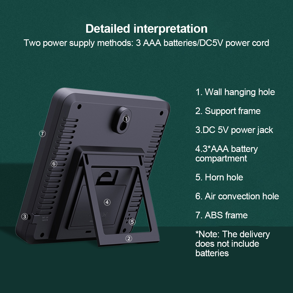 Mini Digital Clock HD LCD Screen Display Thermometer Hygrometer Alarm Clock With Dual Units Dual Alarms Sensor Gauge