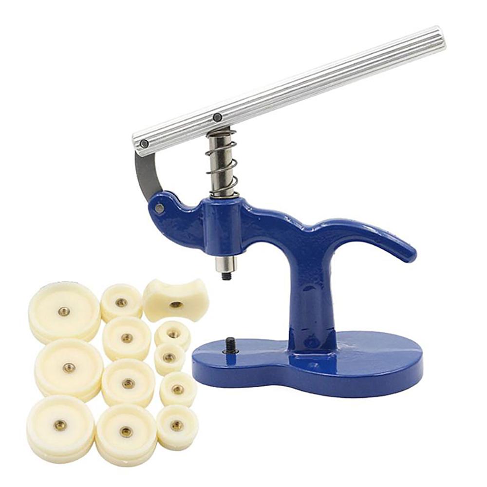 2022 Watch Case Press 12 Dies Watch Crystal Front Back Case Cover Screw Presser Close Watchmakers Repair Kit Tool набор: A