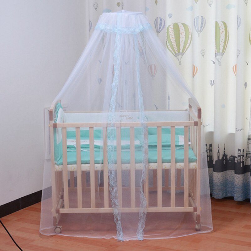 6 farver 160*450cm baby pige dreng seng værelse myggenet mesh kuppel gardin dekoration netto lille barn krybbe barneseng baldakin anti myg: 5