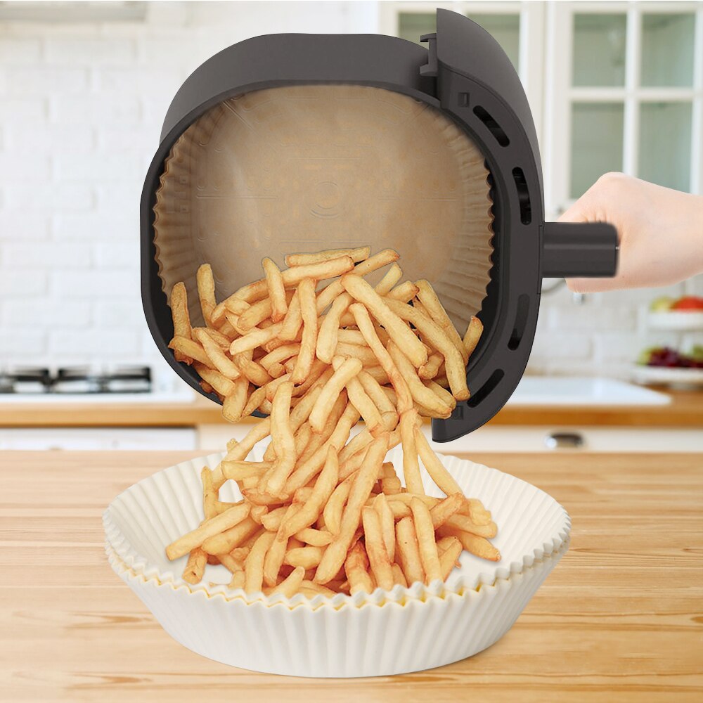 30/50PCS Paper Tray for Air Fryer Baking Silicone Oil Paper Tray Food Grade Greaseproof Oven Food Blotting Paper Baking Tool