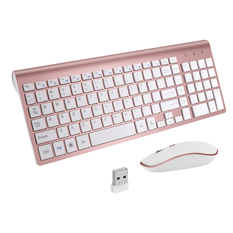 SeenDa Wireless Keyboard Mouse Combo 2.4G Keyboard Ultra-Thin Sleek for Windows Computer Desktop PC Notebook Laptop