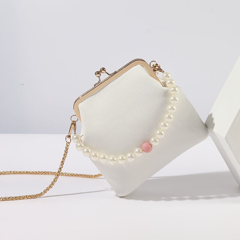 Bolsa tiracolo com fechadura cadeia, bolsa de lona, crossbody de ombro feminina, couro pu vermelho dentro, bolsas femininas, frete grátis: A women bag white
