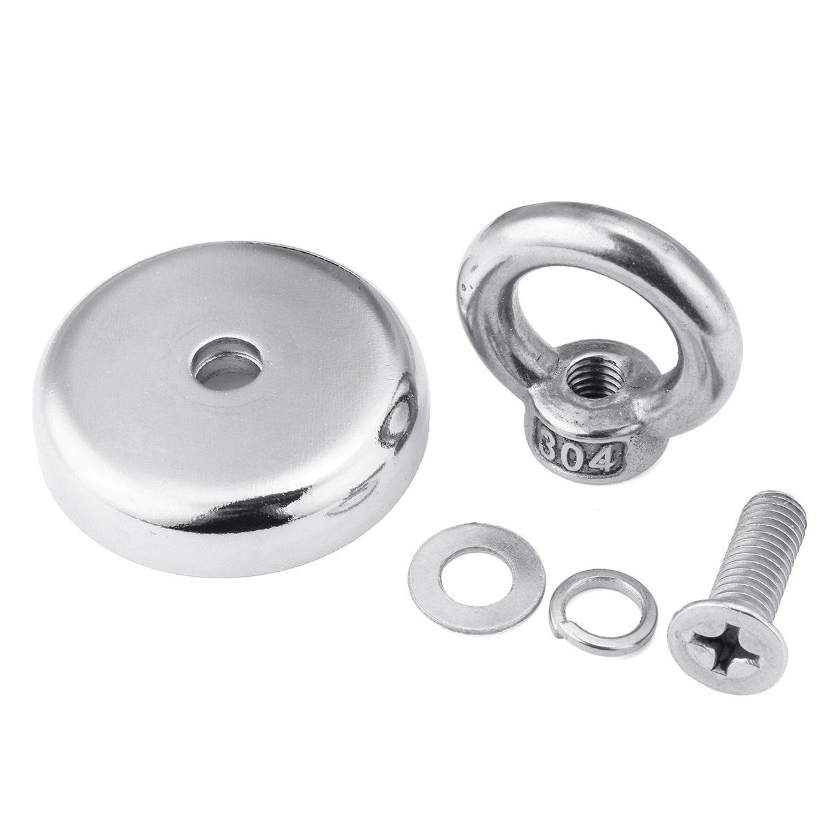 D48mm Strong Powerful Neodymium Magnet Hook Salvage Magnet Sea Fishing Equipments Holder Pulling Mounting Pot with ring