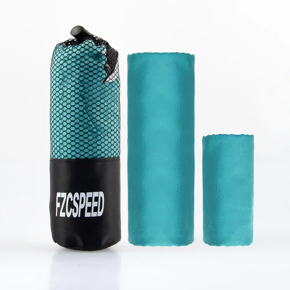 Fzcspeed grote badhanddoek, sneldrogende, absorberende fitness- en sporthanddoek, handdoek voor het drogen van je haar, geschikt voor fietsen, wandelen en zwemmen.: M / Lichtgroen